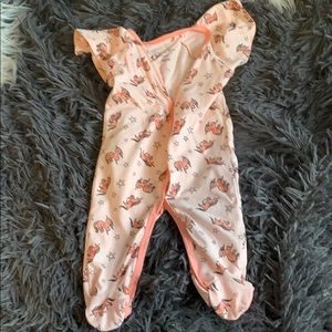 Pink unicorn onesie US 3/6 month for baby
